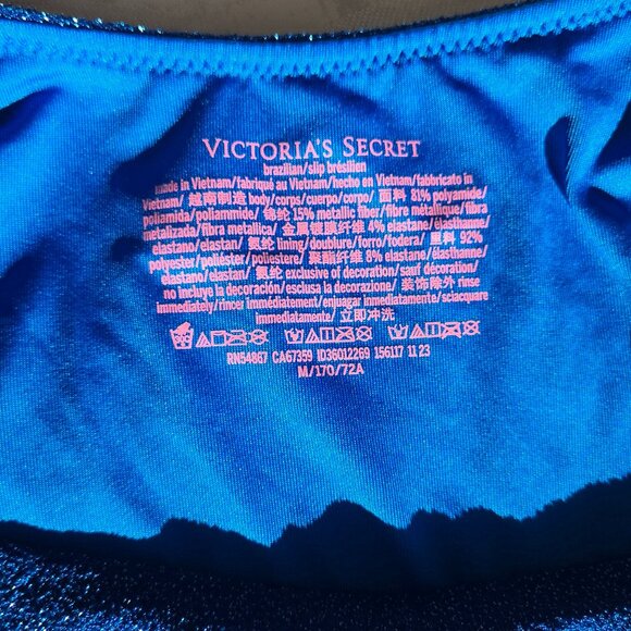 ✨ Victoria's Secret Bikini in Diver Blue Shimmer ✨  Size 36C / M - Picture 7 of 7